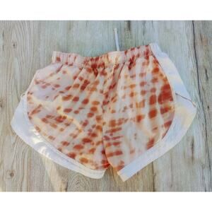Nike Dri-FIT Tempo Running Shorts - Orange White Grid Tie Dye